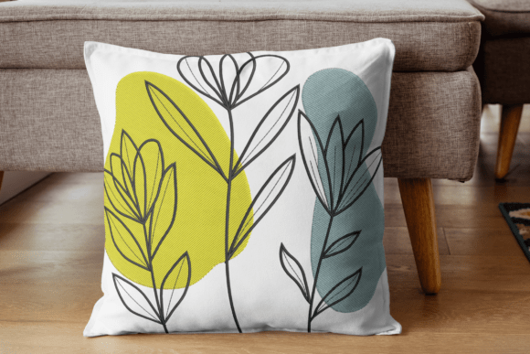 Abstract Floral Outlines Embroidery Design Digital File
