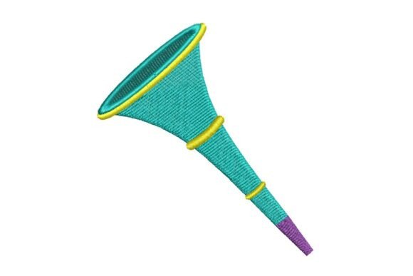 Colorful Carnival Horn Embroidery Design