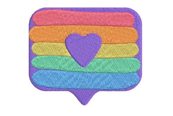 Rainbow Love Message Bubble Embroidery Design Review