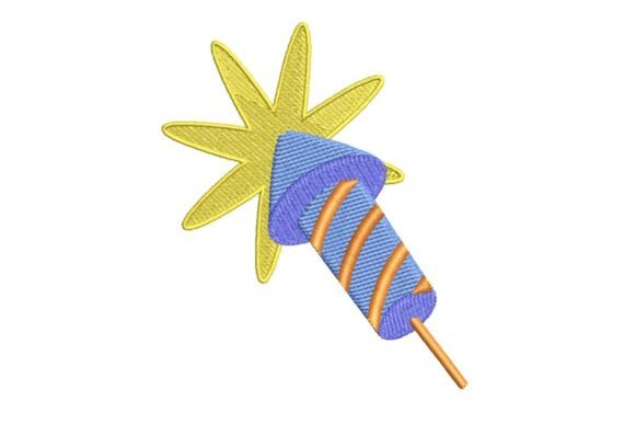 Sparkling Firework Rocket Embroidery Design Review