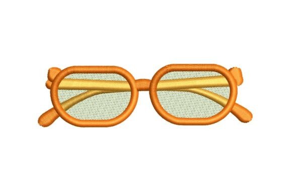 Stylish Orange Glasses Embroidery Design Review