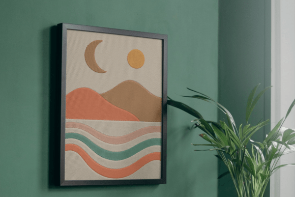 Sunset Moon Wave Embroidery Art Review
