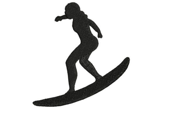 Surfer Silhouette Embroidery Design Review